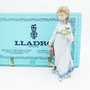 【限定品】リヤドロ LLADRO No.7604　学校時代 SCHOOL DAYS 女の子 三つ編み スペイン製 陶器 花束