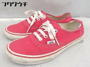 ◇ VANS ヴァンズ オーセンティック authentic スニーカー シューズ サイズ23.5cm レッド レディース