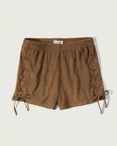 Abercrombie & Fitch レディース ショートパンツ FAUX SUEDE SOFT SHORT フェイクスエード サイズS