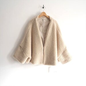 2024AW今季 / 未使用 / journal standard luxe / TOUJOURS トゥジュー / WOOL CASHMERE FURRY BOA CLOTH S ジャケット / 2412-0604