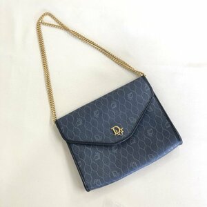 1~ 美品 Christian Dior クリスチャン ディオール ビンテージ ハニカム ネイビー チェーン ショルダー2WAY IW406CB01CHR