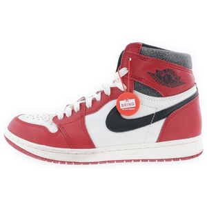 NIKE ナイキ AIR JORDAN 1 LOST&FOUND エアジョーダン1 ロスト&ファウンド ハイカットスニーカー ホワイト/レッド US9.5/27.5cm DZ5485-612