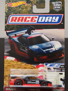 HOT WHeeLs HONDA ACURA NSX ADVAN VTEC 黒 ホンダ ミニカー レース 仕様 アドバン YOKOHAMA TIRES RealRiders ホットウィール