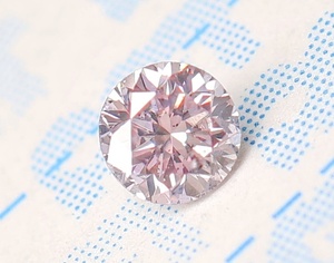 【100円～】0.055ct 天然ダイヤ Fancy Light Purplish Pink (ナチュラルカラー) I1