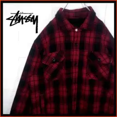 【STUSSY】厚手　キルティング　ウール ボア　ジャケット