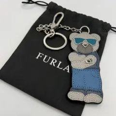 【未使用品】FURLA 保管袋付き　キーリング　ベアー　チャーム　美品