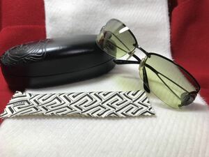 ラスト１本★極美品★hydeモデル★VERSACE ヴェルサーチ MOD2028 メデューサ メタルサングラス シルバー ベルサーチ ラルク VAMPS グリーン