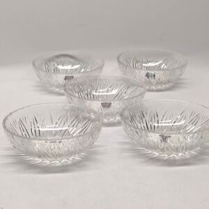 昭和 レトロ 曽我硝子 SOGA GLASS GIFT ART GLASSWARE ソガガラス 小鉢 みつ豆 デザート 5客セット 未使用品