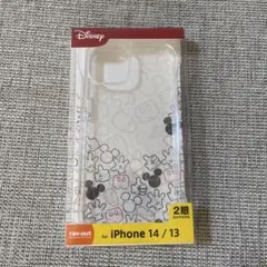 レイアウト　iPhone14/13 TPUソフトケース　ミッキー