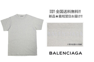 F882(XS).. BALENCIAGA バレンシアガ Tシャツ レディース ロゴ ラウンドネック ★ 9050 グレー