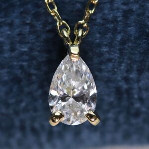 LKサロン K18 ダイヤモンド 0.20ct Baby SHIZUKU しずく ペアシェイプ ドロップ ネックレス /24-1546S