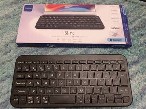 ◎0609u1750　エレコム ワイヤレス キーボード Bluetooth Slint 薄型 パンタグラフ 3台マルチペアリング OS自動識別 ブラック TK-TM10BPBK