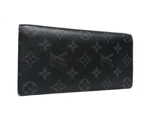 1円 ■美品■ LOUIS VUITTON ヴィトン M61697 モノグラムエクリプス ポルトフォイユブラザ 二つ折り 長財布 ウォレット ブラック系 FF8916