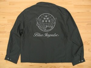 航空自衛隊 Blue Impulse 黒 ジャケット(ソリッド) グレー 4XL フライトma-1ミリタリー ブルーインパルス