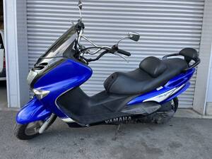 ヤマハ マジェスティ125 MAJESTY125 希少 青 トラブル少ないキャブ 距離少 7700ｋｍ バーハン マフラー グリップヒーター付！！