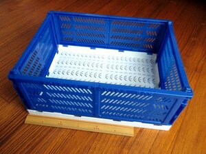 ♪ 美品 折りたたみ式コンテナ FOLDING STORAGE BOX 取扱説明書付属 ほぼ未使用（撮影時１回のみ） ♪