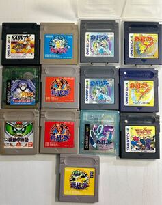 GB GBCソフト13本セット　ポケモン赤/青/ピカチュウ/金/銀/クリスタル/ガンダム/機動戦艦ナデシコ/メダロット2/ドラクエモンスターズ2