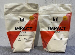 新品未開封 2袋セット MYPROTEIN/マイプロテイン Impact EAA ゆず 500ｇ×2袋 1kg アミノ酸 BCAA ロイシン/イソロイシン/バリン