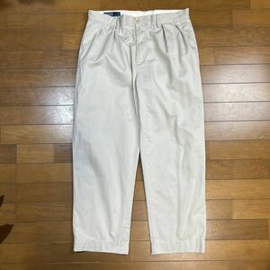 Ralph Lauren ラルフローレン 2タック チノパンツ 33/30 古着 90s ツータック コットン W33 ETHAN PANT イーサン_