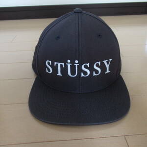 ★即決送込★レア シンプルロゴ OLD STUSSY CAP キャップ 帽子 オールド oldstussy ステューシー 黒 6パネル us古着 vintage skate surf