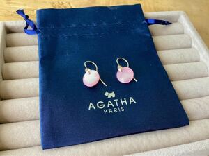 【AGATHA】アガタ　925　シルバー　ピンクシェル　蝶貝　ピアス