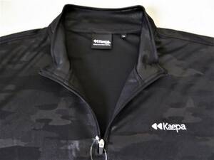 Kaepa GOLF ケイパ ゴルフ DRY UV対策 迷彩柄 ハーフジップ 半袖 ポロシャツ　LL　黒　②