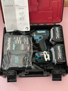 新品　未使用　makita　マキタ　TD002GRDX　充電式インパクトドライバ　４０Vmax　フルセット　充電器 