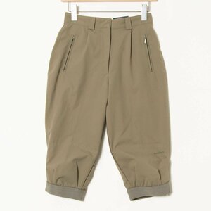 mont-bell モンベル ハーフパンツ ボトムス ストレッチ 裾ゴムベルト 裏メッシュ ポリエステル アウトドア カーキ ウエスト64 レディース