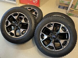 ◇美品◇ 225/60R17 ブリヂストン DM-V3 スタッドレス スバル XV 純正 アルミホイール 4本セット インプレッサ アウトバックなど新潟市