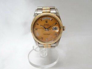 [fns] 1円～ ジャンク ROLEX ロレックス DAY-DATE デイデイト トリドール 18239B メンズ 自動巻き 腕時計 E番