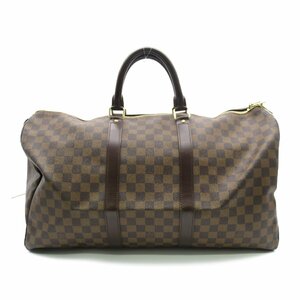 ルイ・ヴィトン キーポル50 ブランドオフ LOUIS VUITTON ボストンバッグ ダミエ 中古 メンズ レディース