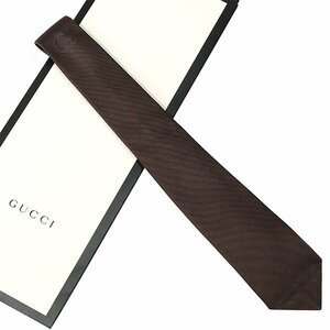 【送料無料】【本物】GUCCI★グッチ★メンズネクタイ★インターロッキングG★ブラウン★シルク100％★550568 4E002 2000★男性★シンプル★