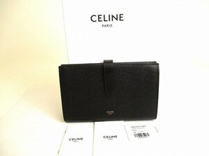 【展示保管品】 セリーヌ CELINE グレインド カーフスキン ラージ ストラップウォレット 2つ折り 長財布 メンズ レディース