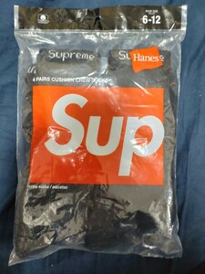 【新品未使用】Supreme/Hanes Crew Socks (4 Pack) シュプリーム ヘインズ ソックス ブラック