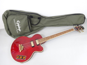 美品 Epiphone エピフォン CUSTOM SHOP Allen Woody Rumblekat Bass Wine Red アレン・ウッディー エレキ ベース 赤 レッド 純正ケース付き