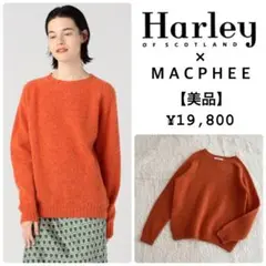 MACPHEE × Harley of Scotlandウールクルーネックニット