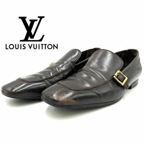 LOUIS VUITTON ルイヴィトン　ローファー　ビジネス 革靴　スクエアトゥ　スリッポン　モンクストラップ　6 1/2 25.5cm KL162