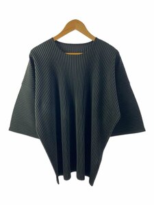 PLEATS PLEASE ISSEY MIYAKE◆MONTHLY COLOR JULY/Tシャツ/4/ポリエステル/BLK/HP43JK103