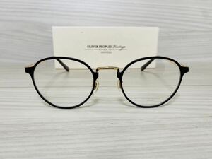 OLIVER PEOPLES オリバーピープルズ 眼鏡フレーム★OV1144T 5171★Dawson★メタルフレーム★ボストン ブラック ゴールド 未使用 美品★