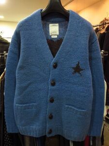 visvim ビズビム 18AW (0118405012001) SELMER LONG CARDIGAN (UNEVEN DYE) カウチン セーター ニット カーディガン 青 ブルー BLUE 1