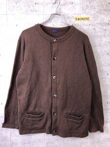 BEAMS ビームス メンズ 日本製 コットンニット カーディガン M 茶