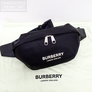 バーバリー BURBERRY Sonny Belt Bag／ソニー ベルトバッグ／ボディバッグ 80490951 ナイロン ブラック 良品 [質イコー]