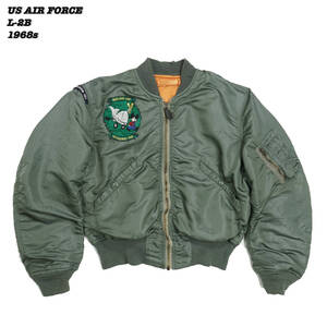 US AIR FORCE L-2B FLIGHT JACKET 1968s MEDIUM JA24119 Vintage アメリカ空軍 フライトジャケット 1960年代 米軍実物 スコードロン