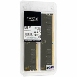 【中古】crucial CT2K32G52C42U5 DDR5 PC5-41600 32GB 2枚組 元箱あり [管理:1050023726]