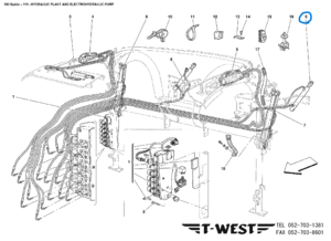 FERRARI 430スパイダー　360スパイダー　Spider　幌リヤ‐カバーシリンダー＋パイプ　LH Rear Cylinder ＆ Pipes　66454200