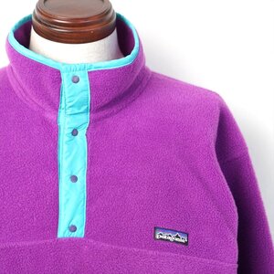 80s ビンテージ Patagonia パタゴニア シンチラ スナップT フリース パープル ターコイズ M