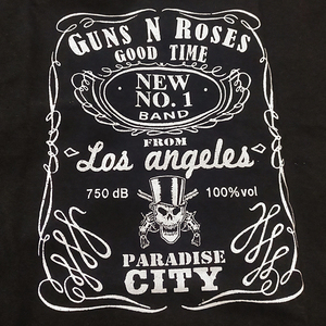 送料無料【ガンズ アンド ローゼス ジャックダニエル風】Paradise City★選べる5サイズ/S M L XL 2XL/ヘビーウェイト 5.6オンス