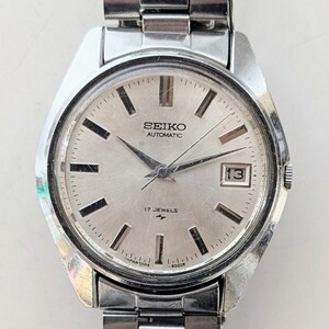 SEIKO AUTOMATIC 7005-8000 セイコー オートマチック 自動巻き シルバー文字盤 デイト 17石 稼働品 純正ベルト