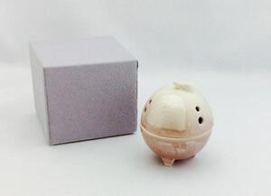 【三枝堂】九谷焼 銀彩ピンク 香炉 『新品』展示品１点限り ☆送料は当社負担☆