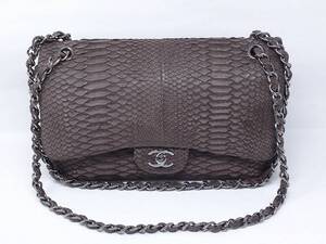 シャネル CHANEL チェーン ショルダーバッグ マトラッセ ココマーク Jumbo Double Flap Bag パイソン ZAOAOZLL